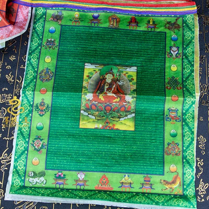 Tibetan 5 Colors Windhorse mystic zen Tara Scriptures Healing Auspicious Outdoor Prayer Flag
