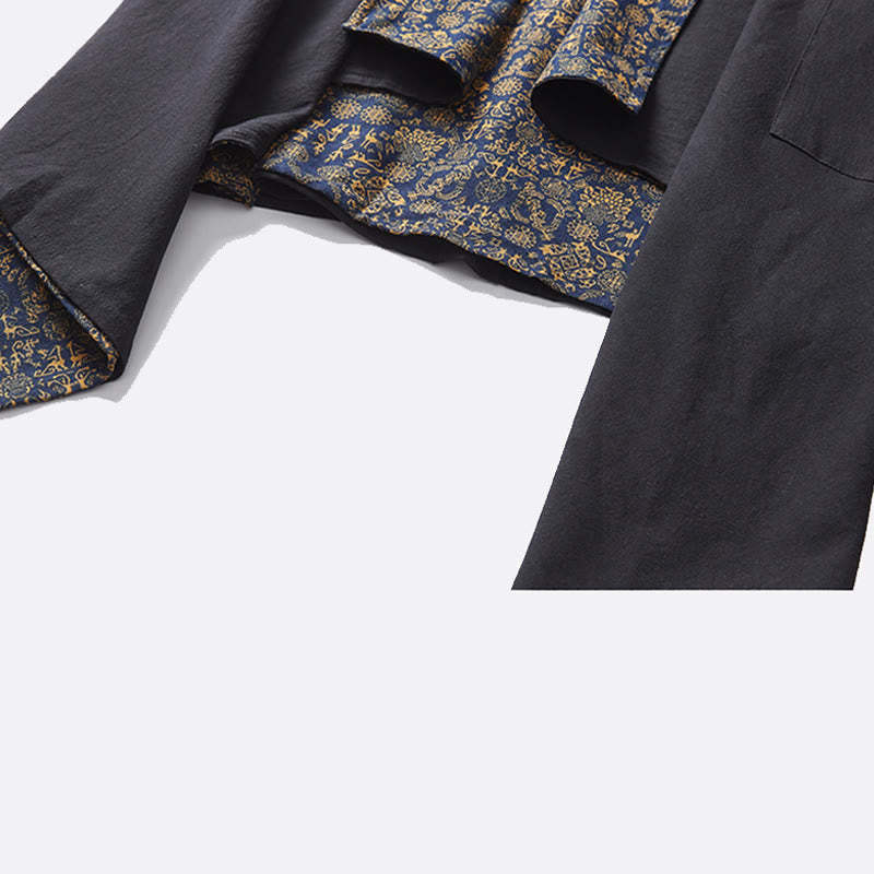 Fall Men's Cotton Mid-length Coat Double-sided Jacket