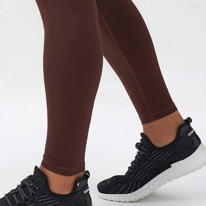 High Waist Quick Dry Breathable Fitness Men's Leggings Pants With Zipper Pocket
