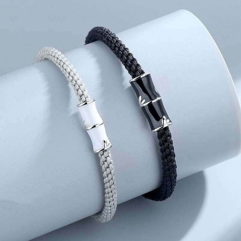 Bamboo Pattern Healing Couple Rope Bracelet