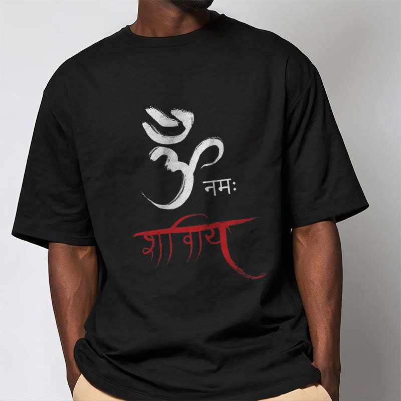 OM NAMAH SHIVAYA Mantra Sanskrit Tee T-shirt