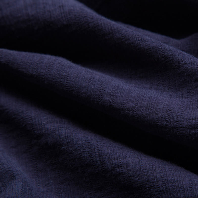 Men's Short Sleeve Shirt With Pocket V Neck Cardigan Comfort Cotton Linen Shirt