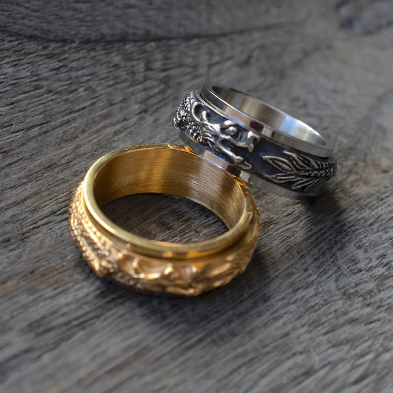 Dragon Titanium Steel Stimulation Rotatable Ring (Extra 30% Off | USE CODE: FS30)