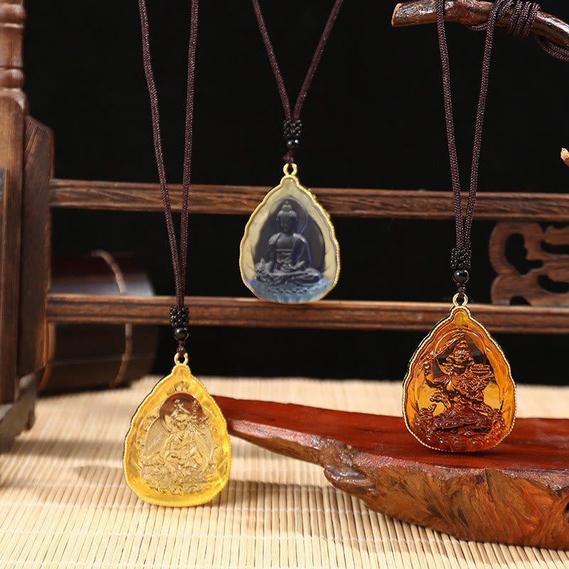 Tibetan mystic zen Liuli Crystal Serenity Necklace Pendant