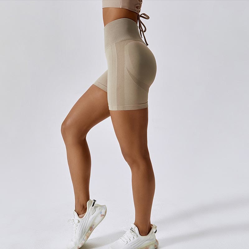 Women Seamless Sports Fitness High Waist Yoga Workout Shorts