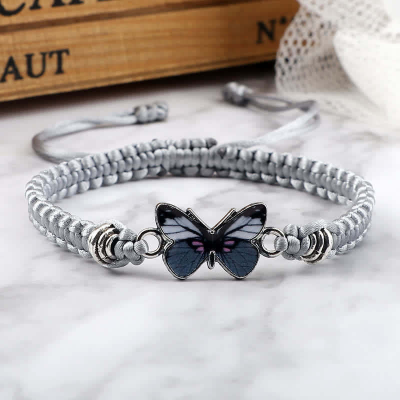 Butterfly Freedom Love String Charm Bracelet