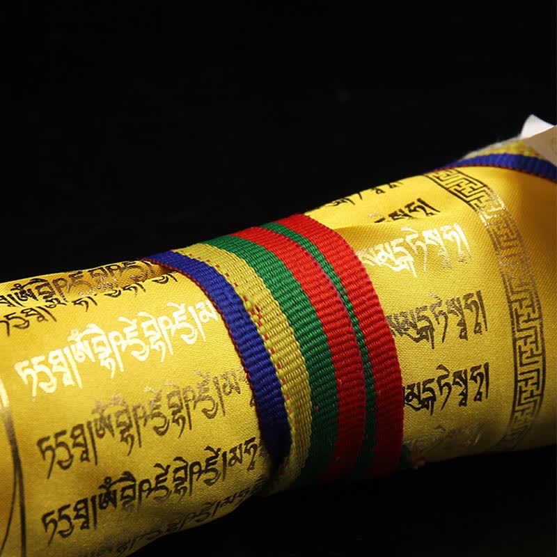 Tibetan 5 Colors Windhorse mystic zen Scriptures Auspicious Outdoor Prayer Flag