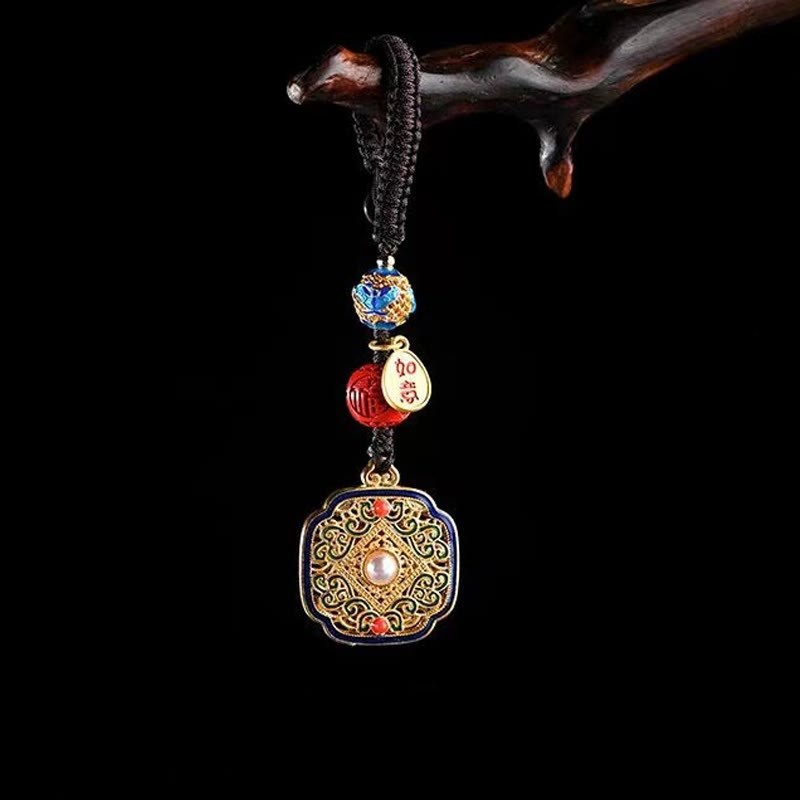 Fu Character Blessing Ruyi Charm Key Chain