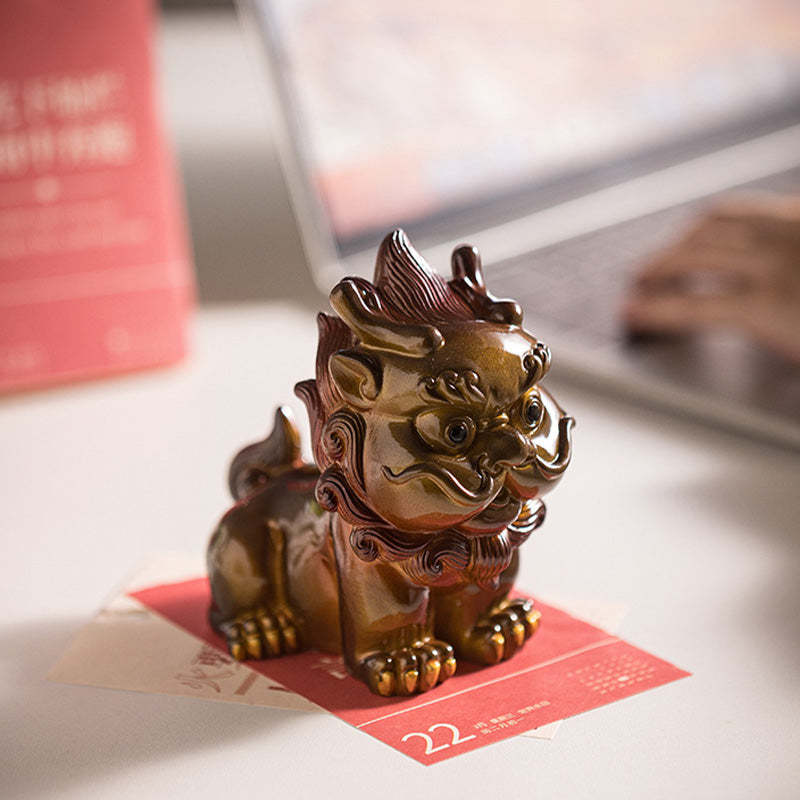 Color Changing Small PiXiu Resin Tea Pet Wealth Home Figurine Decoration