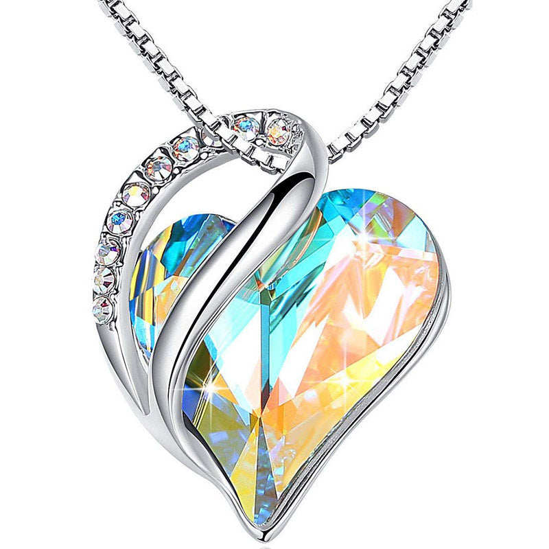 mystic zenstoneshop Love Heart Birthstone Healing Energy Necklace Pendant (Extra 30% Off | USE CODE: FS30)