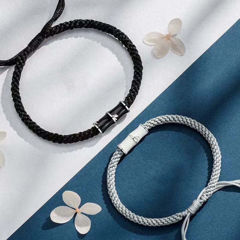 Bamboo Pattern Healing Couple Rope Bracelet