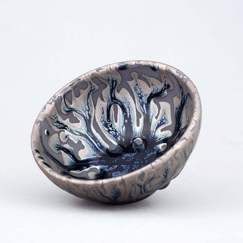 Handmade Tea Tree Design Chinese Jianzhan Ceramic Teacup Kung Fu Tea Cup