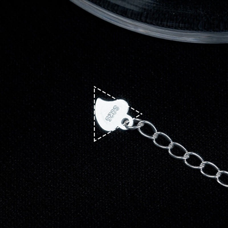 925 Sterling Silver Pearl Beads Protection Anklet