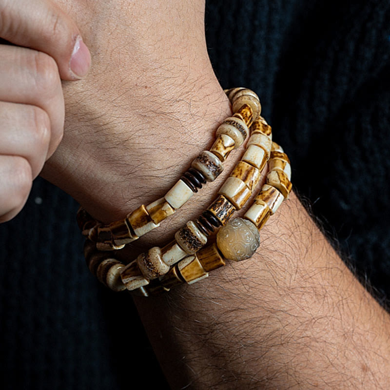 Tibetan Deer Bone Yak Bone Lucky Balance Bracelet