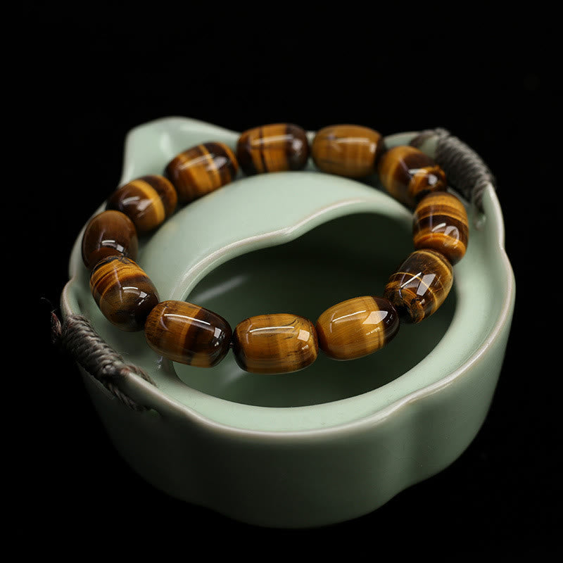 Natural Tiger Eye Stone Integrity Willpower Bracelet