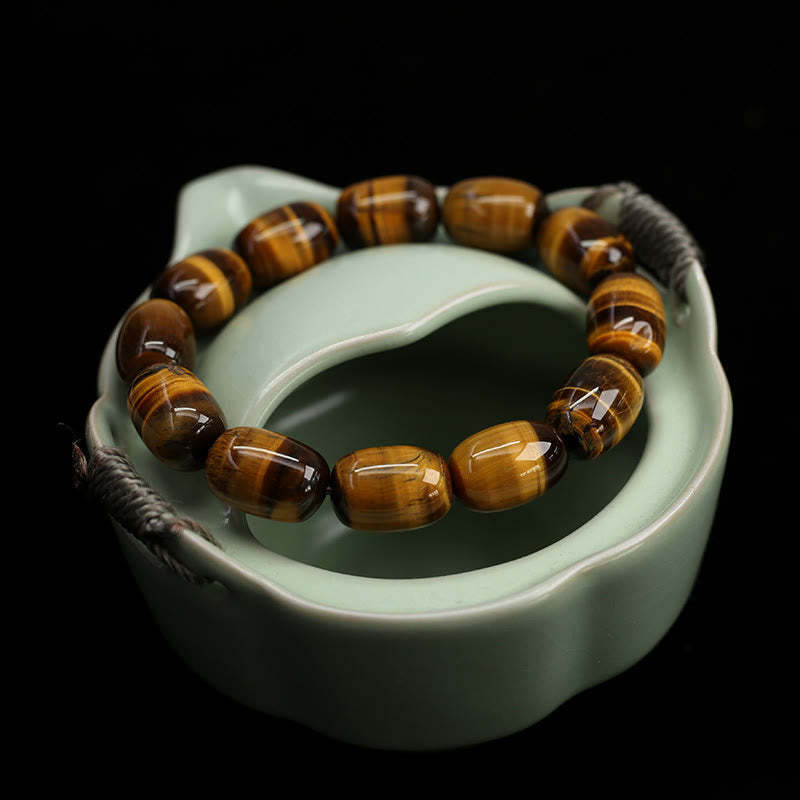 Natural Tiger Eye Stone Integrity Willpower Bracelet