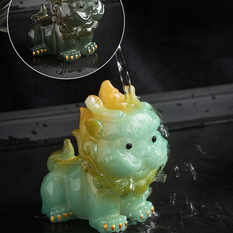 Color Changing Small PiXiu Resin Tea Pet Wealth Home Figurine Decoration