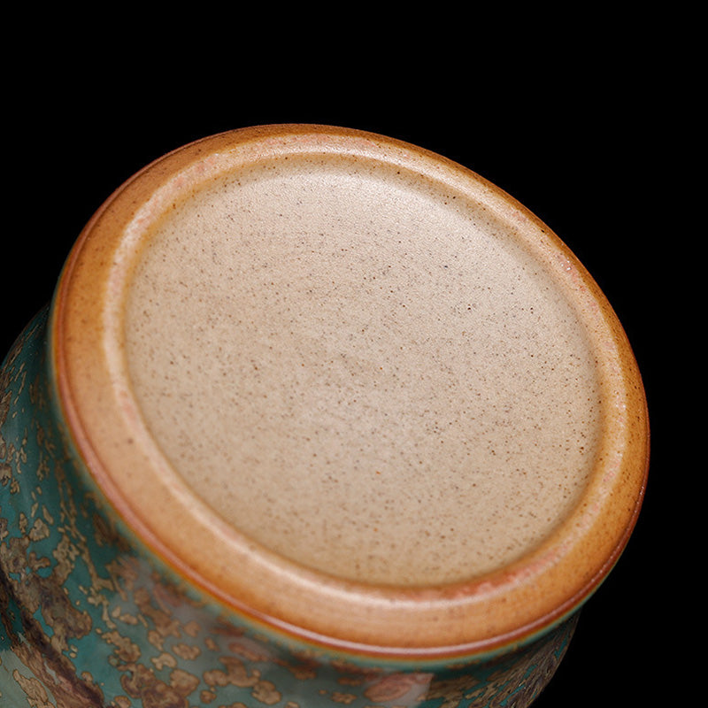 Kiln Change Ceramic Bamboo Design Teacup Kung Fu Tea Cup