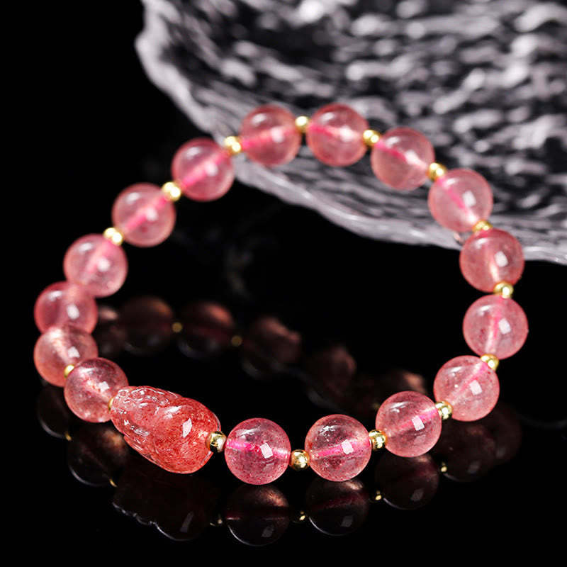 Various Crystal PIXIU Pink Crystal Warmth Bracelet