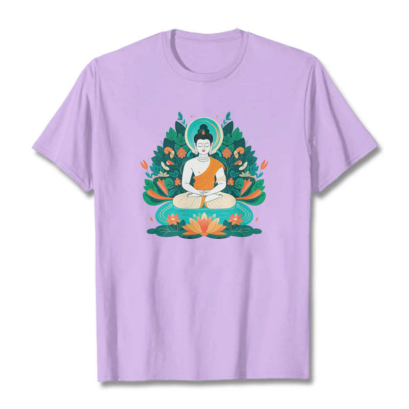 Flower Grass Lotus Bodhisattva Tee T-shirt
