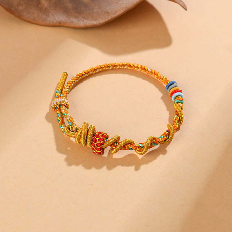 Colorful String Snake Dragon Year of the Snake Luck Bracelet