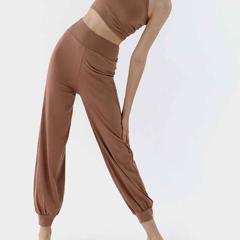 Casual Plain High Waist Quick Drying Women's Leica Pants