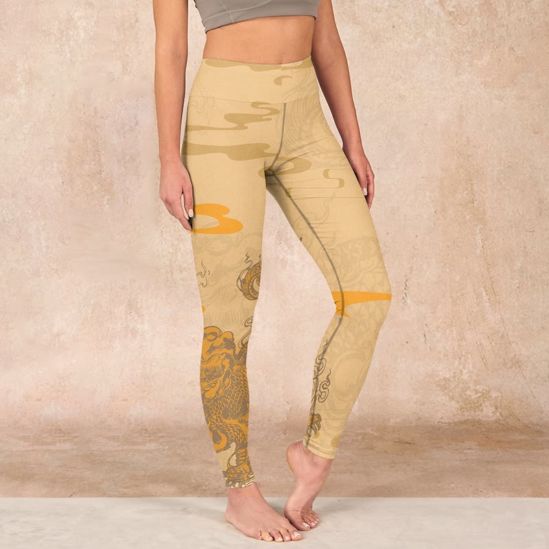 PiXiu Clouds Pattern Gym Leggings Women's Yoga Pants