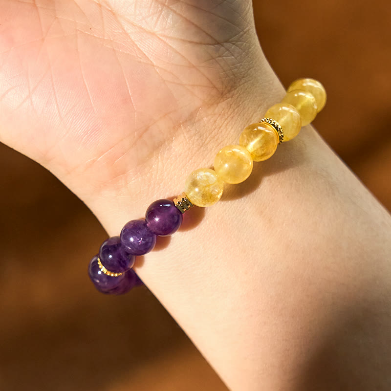 Citrine Amethyst Pleasure Bracelet
