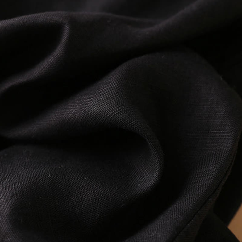 Plain Color Button Zipper Cotton Women's Shorts With Pockets