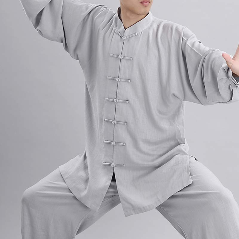 Meditation Zen Prayer Spiritual Tai Chi Qigong Practice Unisex Embroidery Clothing Set