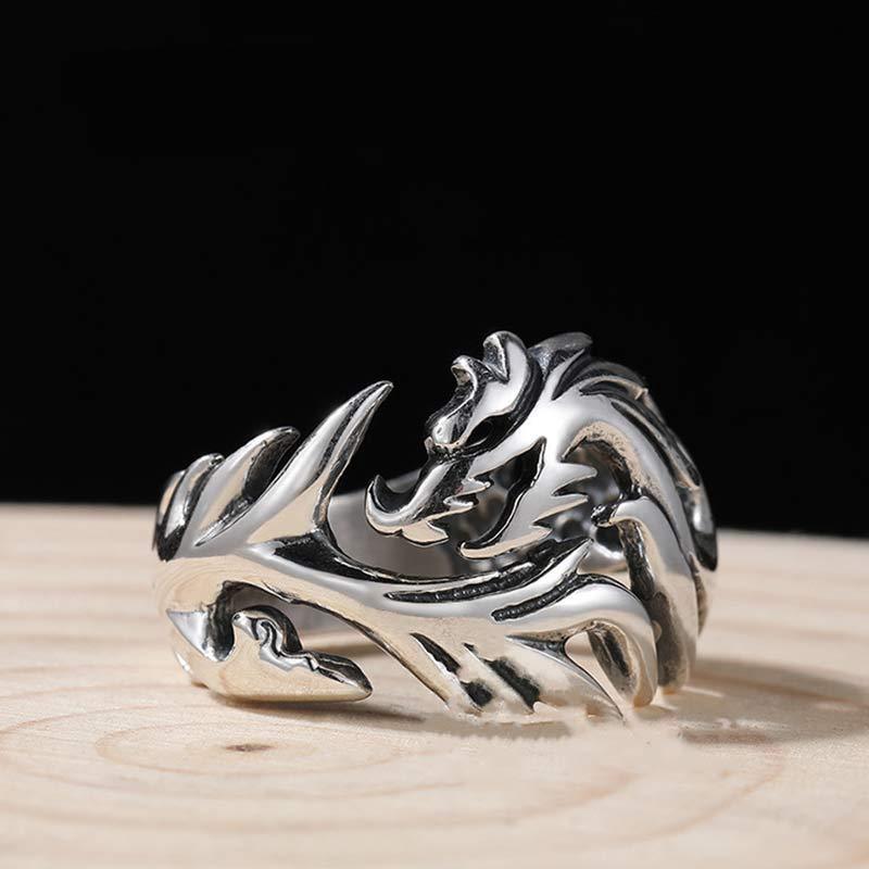 Dragon Pattern Protection Strength Adjustable Ring