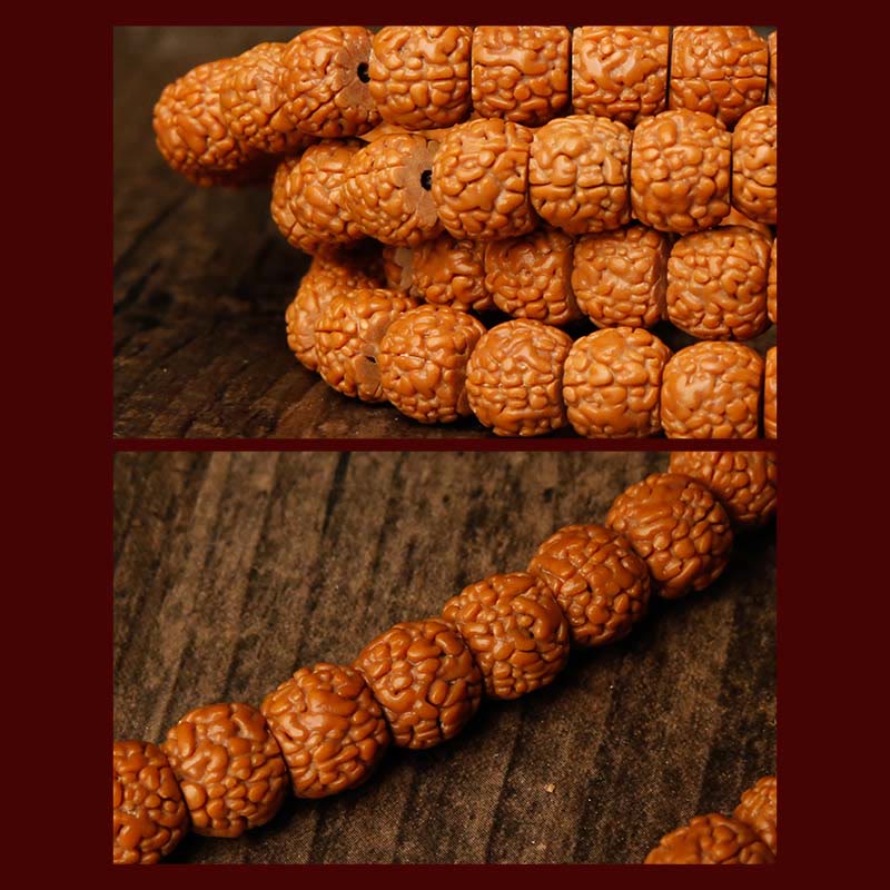 Tibet 108 Mala Beads Rudraksha Bodhi Seed Chinese Zodiac Natal mystic zen Wealth Charm Bracelet
