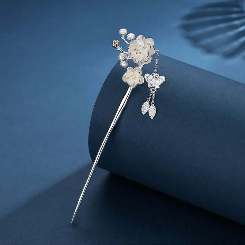 Plum Blossom Butterfly Love Freedom Tassel Hairpin
