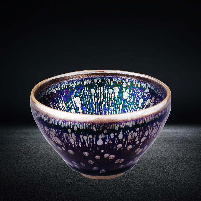 Handmade Chinese Jianzhan Purple Glaze Ceramic Teacup Ceramic Tenmoku Kung Fu Tea Cup