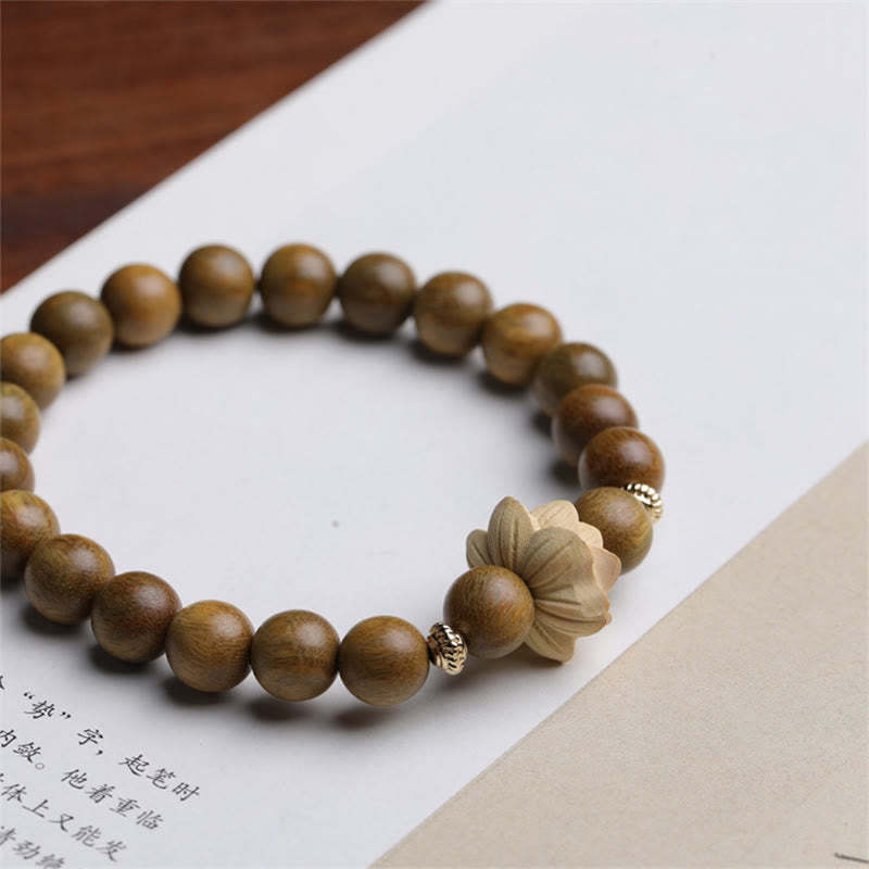 Green Sandalwood Boxwood Lotus Soothing Bracelet