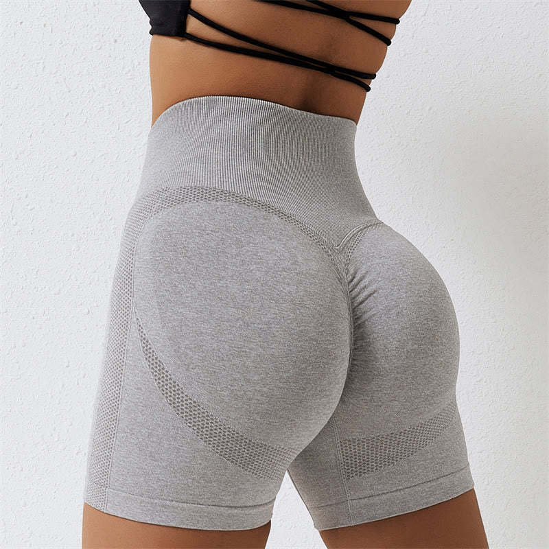 Women Seamless Sports Fitness High Waist Yoga Workout Shorts