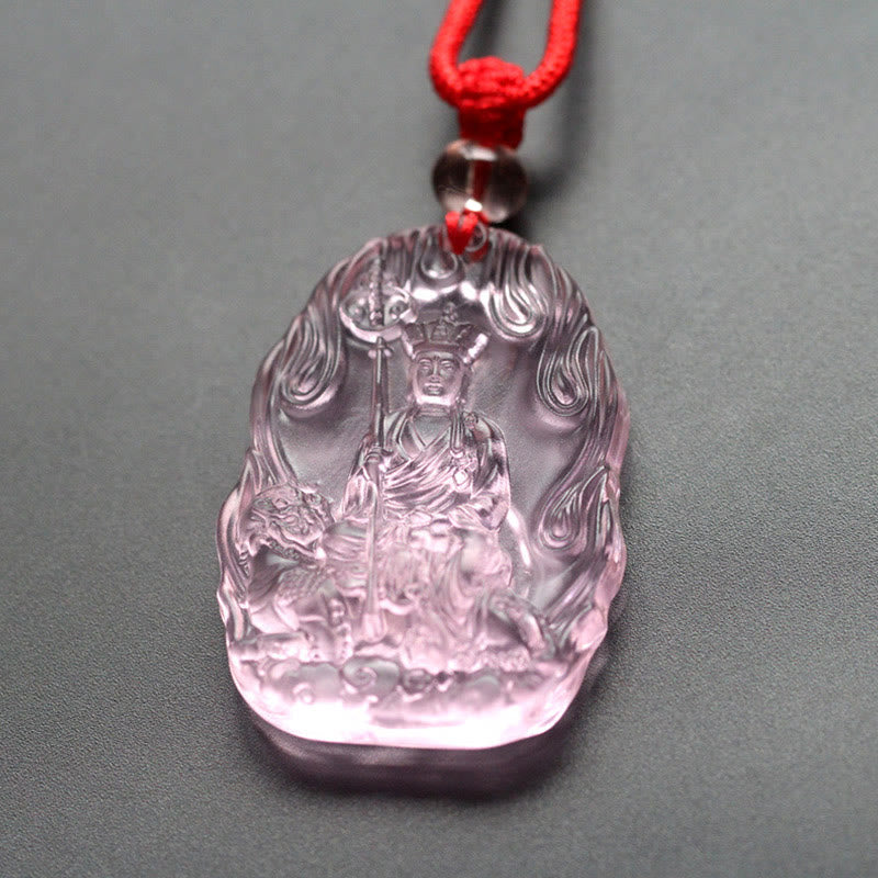 Ksitigarbha mystic zen Liuli Crystal Serenity Amulet Necklace Pendant