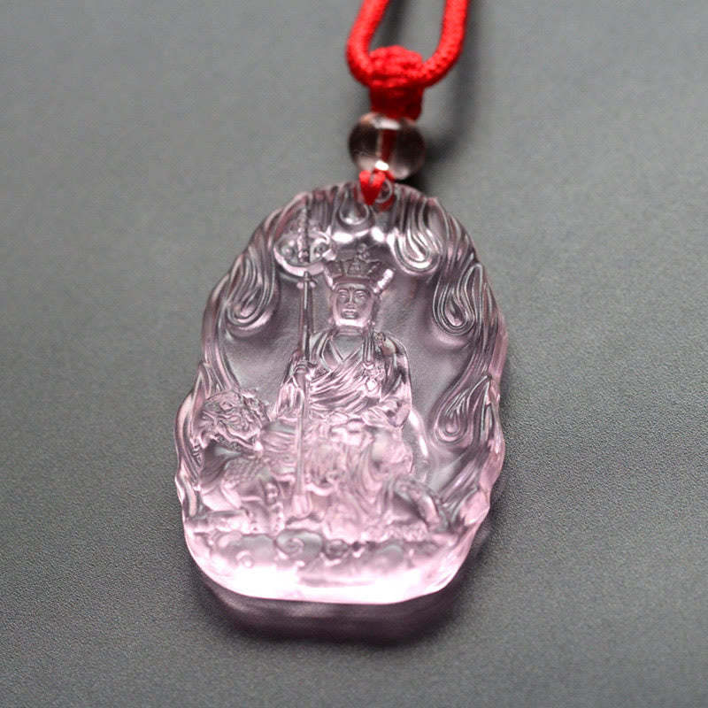 Ksitigarbha mystic zen Liuli Crystal Serenity Amulet Necklace Pendant