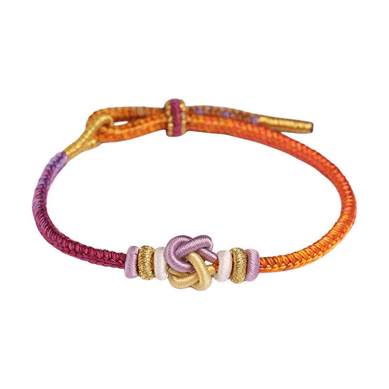Colorful String Heart Knot Protection Braided Bracelet