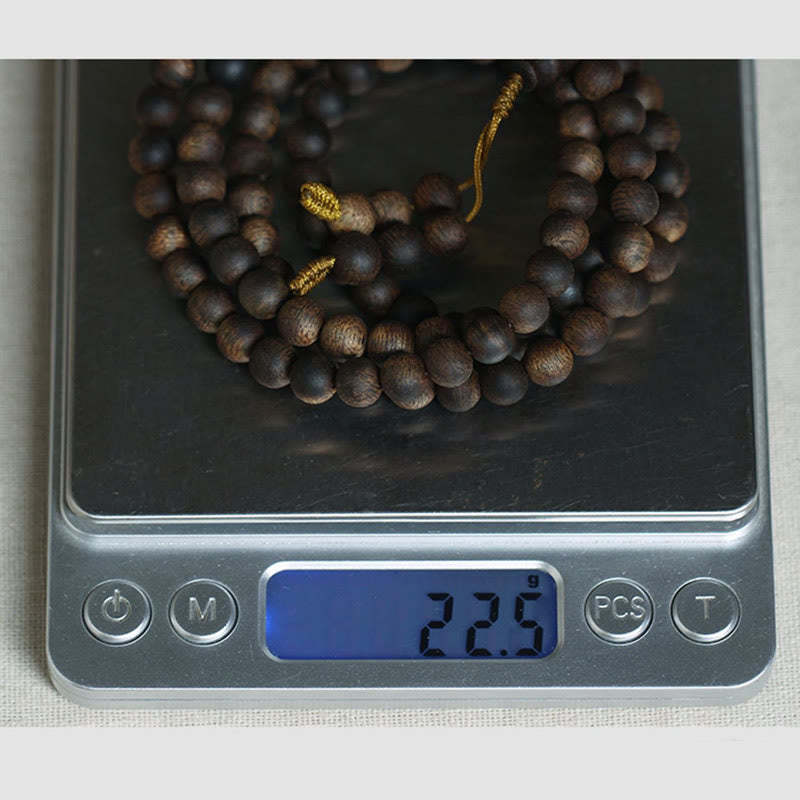 7mm 108 Mala Beads Nha Trang Qinan Agarwood Peace Strength Bracelet