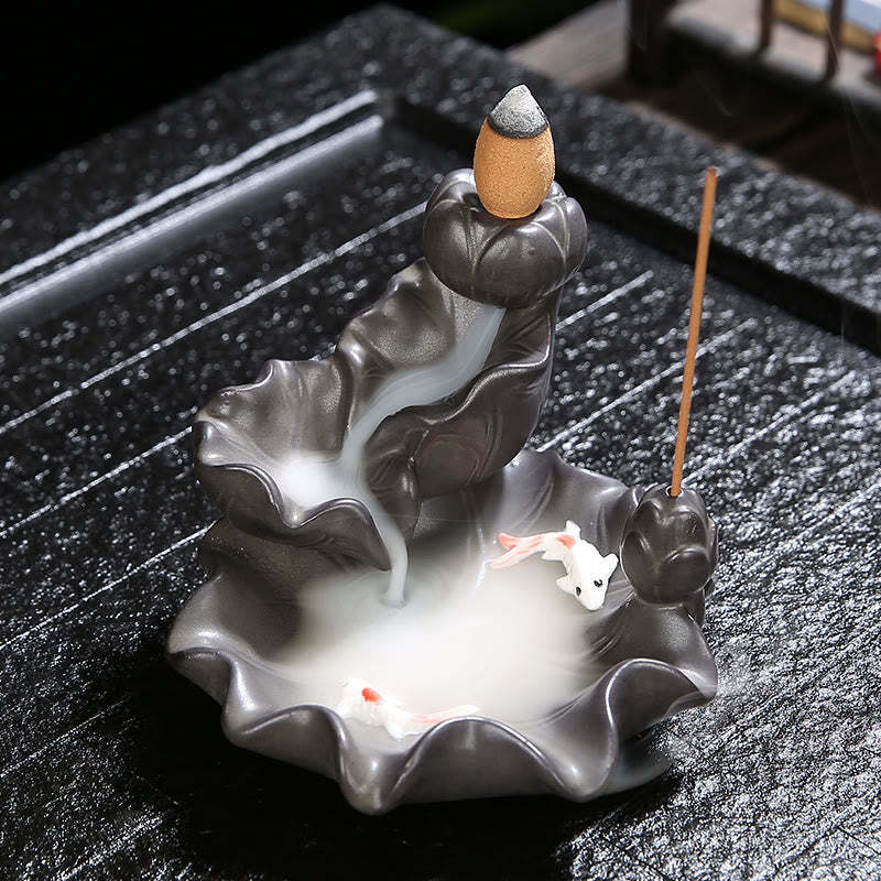 Koi Fish Lucky Incense Burner Decoration