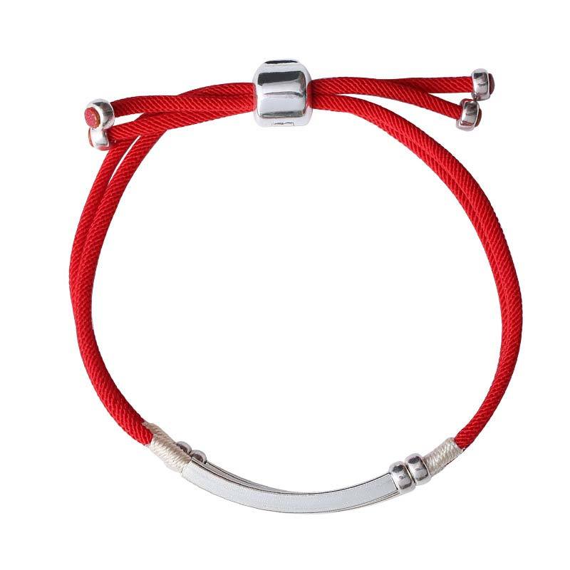 925 Sterling Silver Red String Layered Braid Bracelet