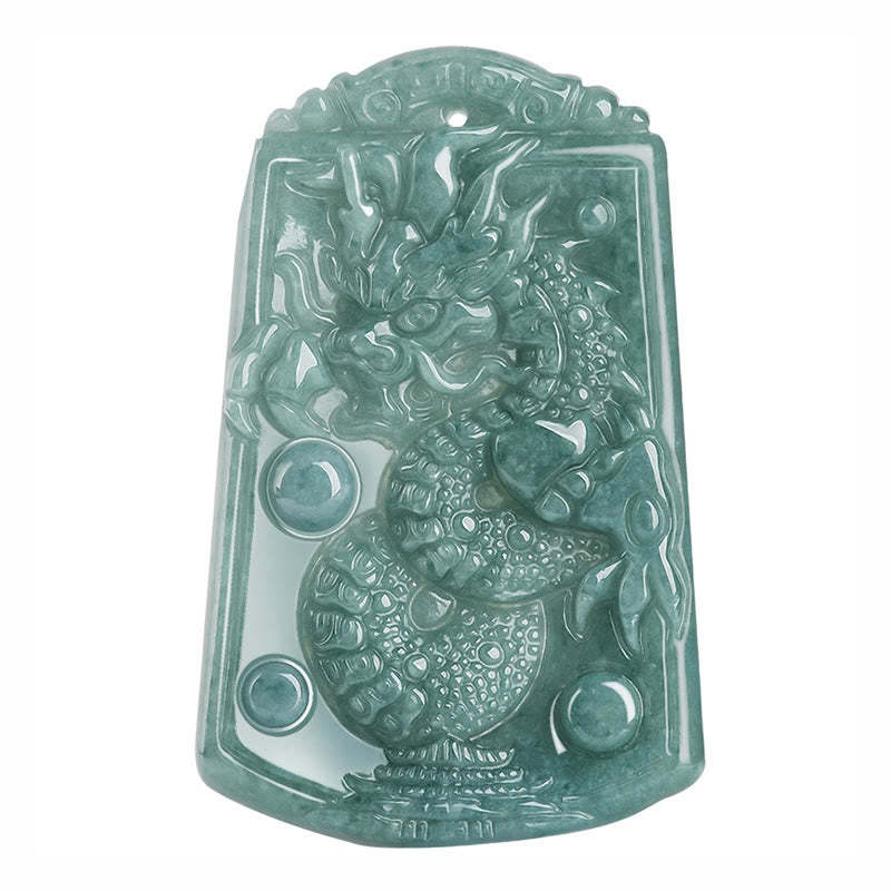 Year Of The Dragon Chinese Zodiac Dragon Travels The World Jade Strength Necklace Pendant