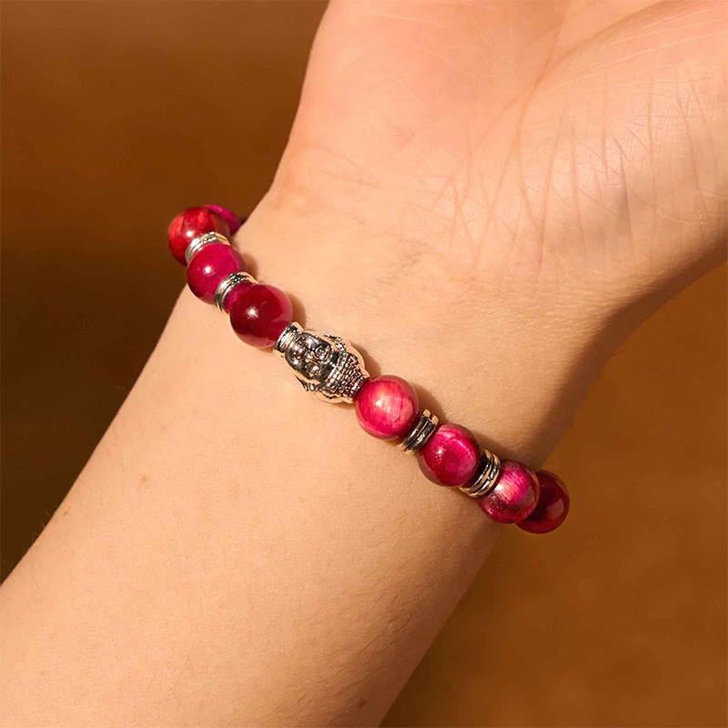 Blue Green Red Tiger Eye mystic zen Head Balance Bracelet