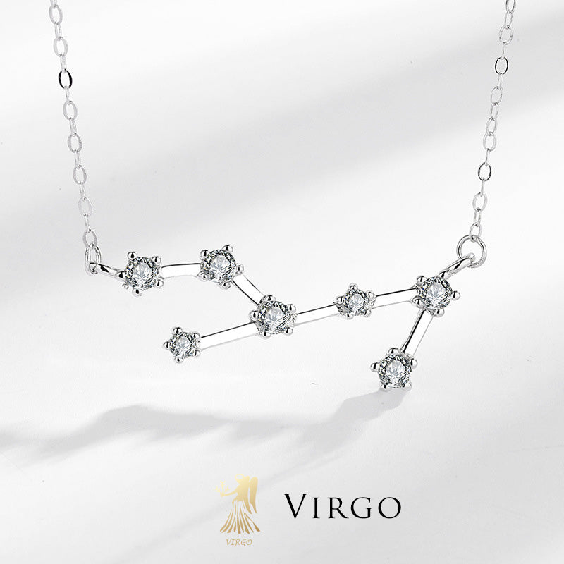 925 Sterling Silver 12 Constellations of the Zodiac Astrology Blessing Necklace Pendant