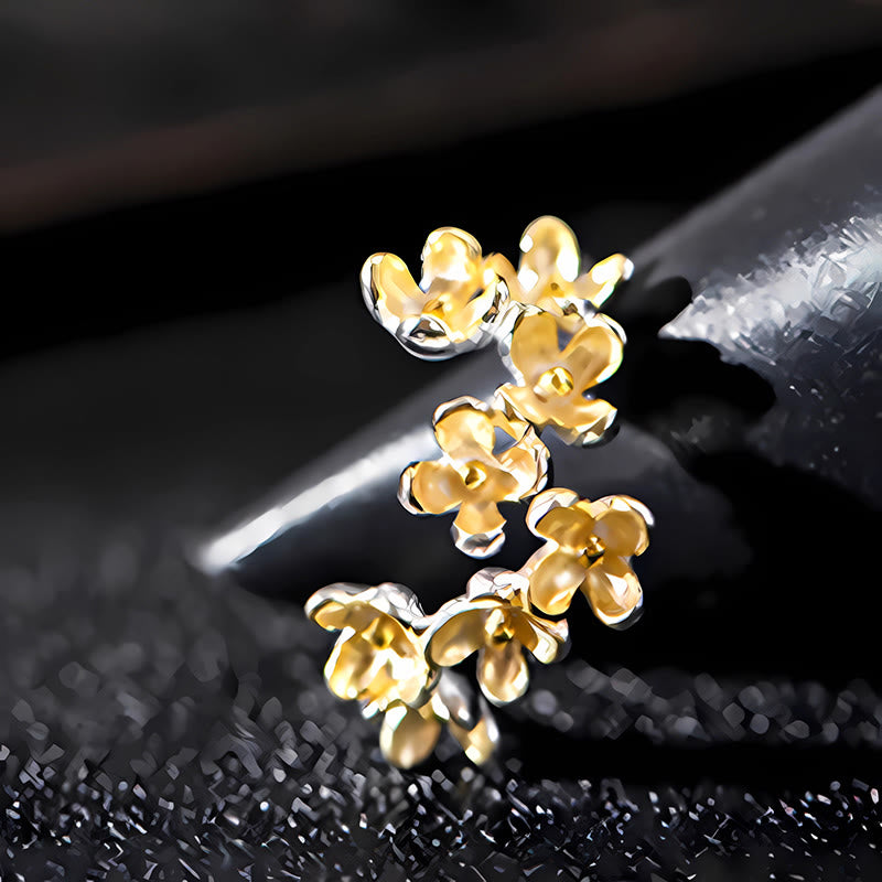 925 Sterling Silver Osmanthus Fragrans Ring