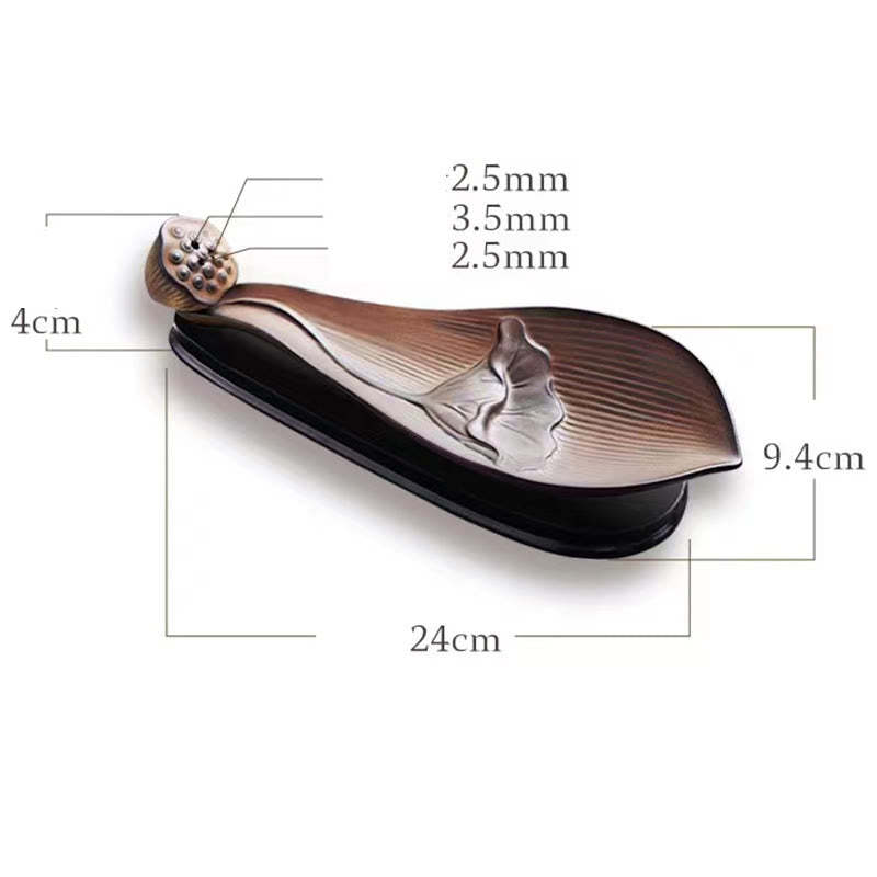Lotus Pod Zen Healing Brown Ceramic Stick Incense Burner Decoration