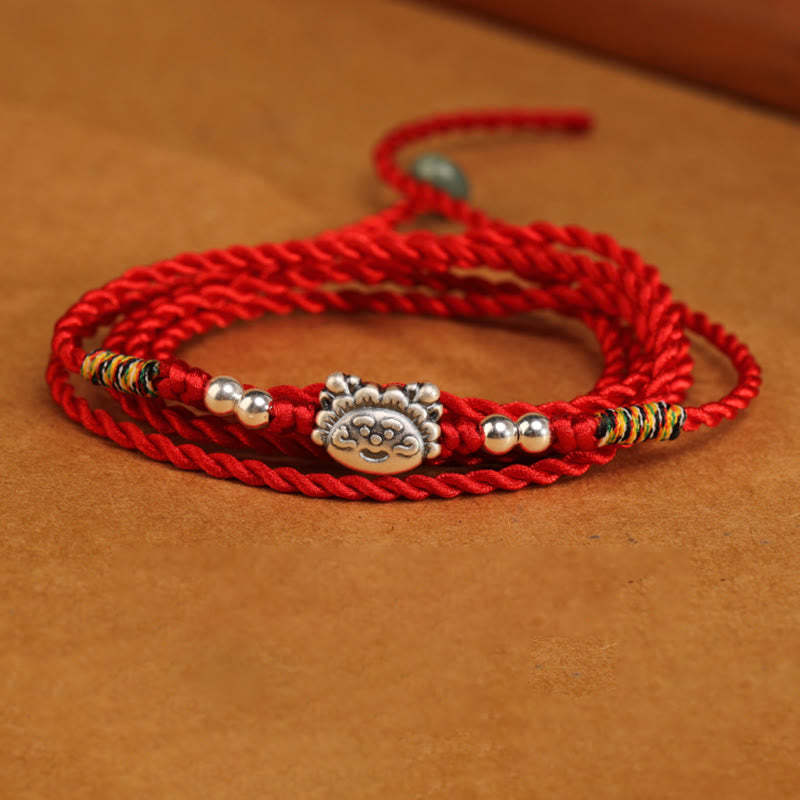 999 Sterling Silver Blessing Red String Belly Chain