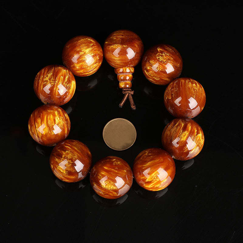 Golden Sea Willow Success Positive Bracelet Mala