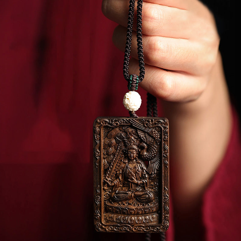 Chinese Zodiac Natal mystic zen Brunei Agarwood PiXiu Dragon Peace Necklace Pendant